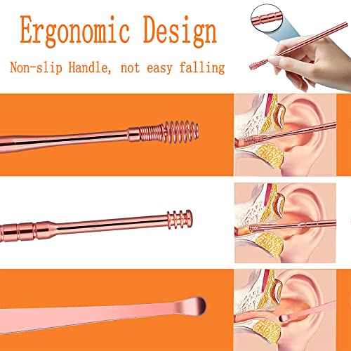 Ear Wax Removal Kit, Ear Pick Tools Earwax Removal 6-in-1 Ear Cleansing Tool ...