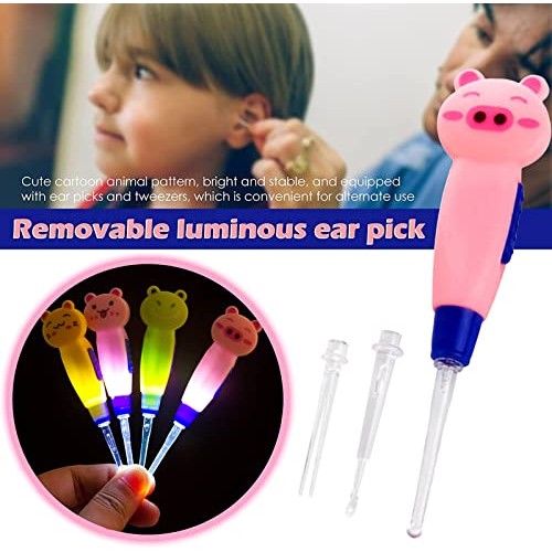 LED Lighting Earwax Remover Tool Removable Luminous Earplugs Earwax Cleaning ...