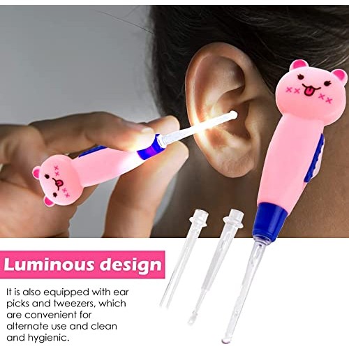 LED Lighting Earwax Remover Tool Removable Luminous Earplugs Earwax Cleaning ...