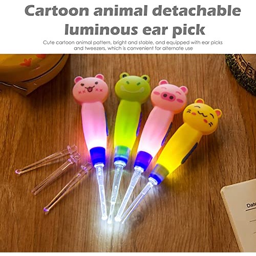 LED Lighting Earwax Remover Tool Removable Luminous Earplugs Earwax Cleaning ...