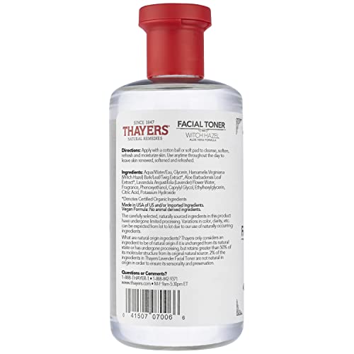 THAYERS Alcohol-Free Lavender Witch Hazel Facial Toner with Aloe Vera Formula...