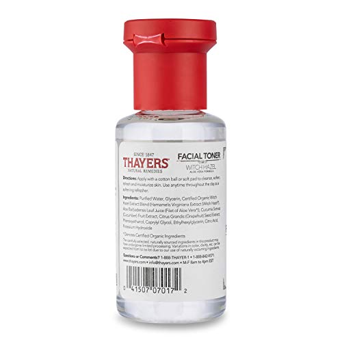 THAYERS Alcohol-Free Witch Hazel Facial Toner with Aloe Vera, Cucumber, Trial...