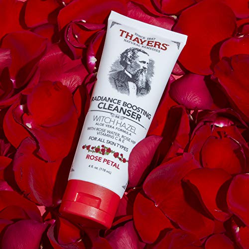 THAYERS Rose Petal Radiance Boosting Cleanser with Vitamin C and Vitamin E, 4...