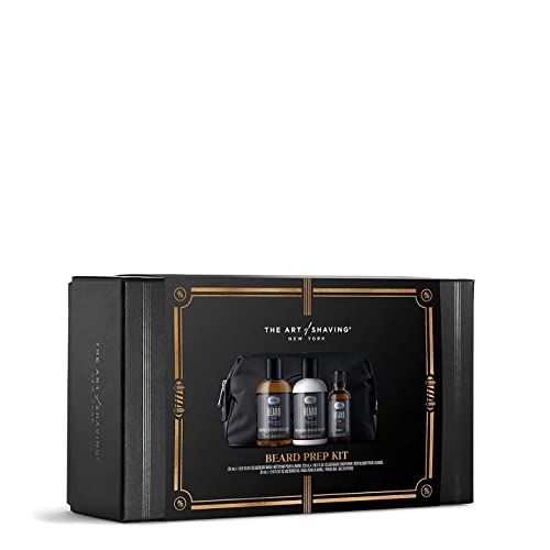 The Art of Shaving Beard Prep Kit - 4oz Peppermint Beard Wash & Conditioner, ...