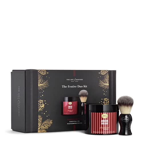 The Art of Shaving Sandalwood Festive Duo Kit - 5oz Shaving Cream & Shaving B...