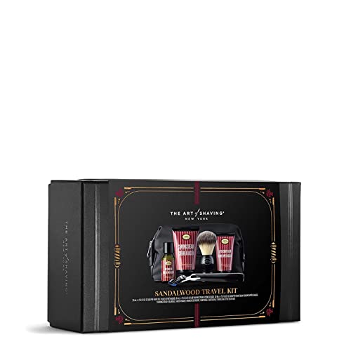 The Art of Shaving Sandalwood Travel Kit - Men's Razor with Pre-Shave Oil, Sh...