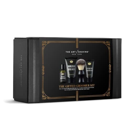 The Art of Shaving Unscented Gifted Groomer Kit - Pre-Shave Oil, Shaving Crea...