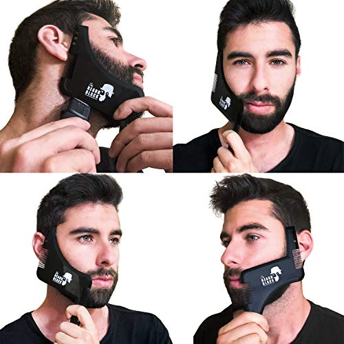 The BEARD BLACK Beard Shaping & Styling Tool with inbuilt Comb for Perfect li...