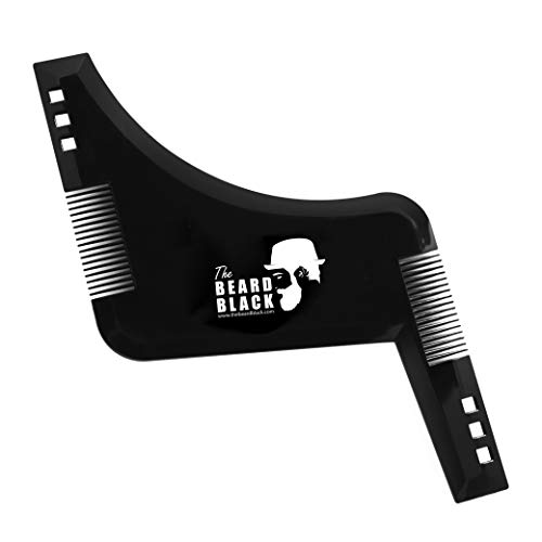 The BEARD BLACK Beard Shaping & Styling Tool with inbuilt Comb for Perfect li...