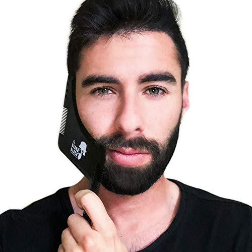 The BEARD BLACK Beard Shaping & Styling Tool with inbuilt Comb for Perfect li...