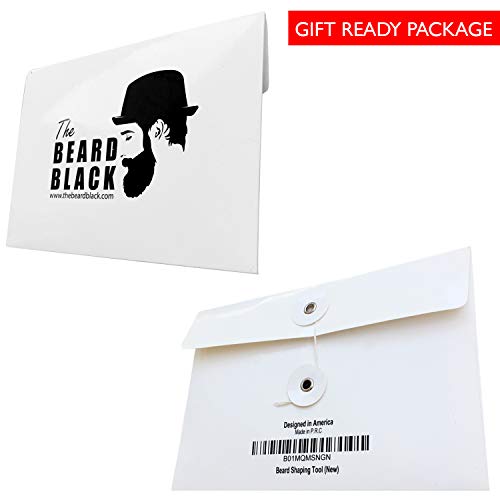 The BEARD BLACK Beard Shaping & Styling Tool with inbuilt Comb for Perfect li...