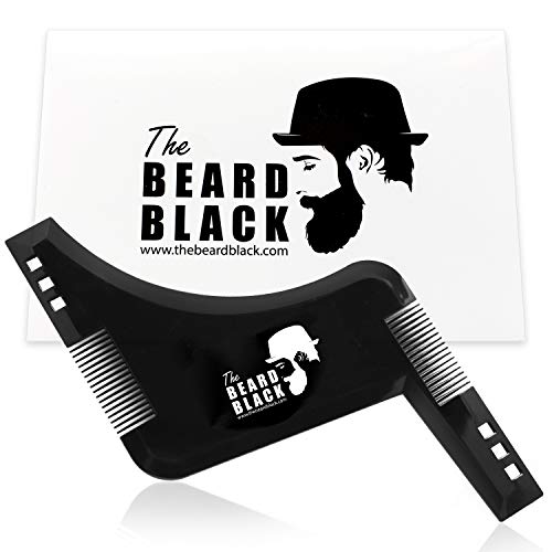 The BEARD BLACK Beard Shaping & Styling Tool with inbuilt Comb for Perfect li...