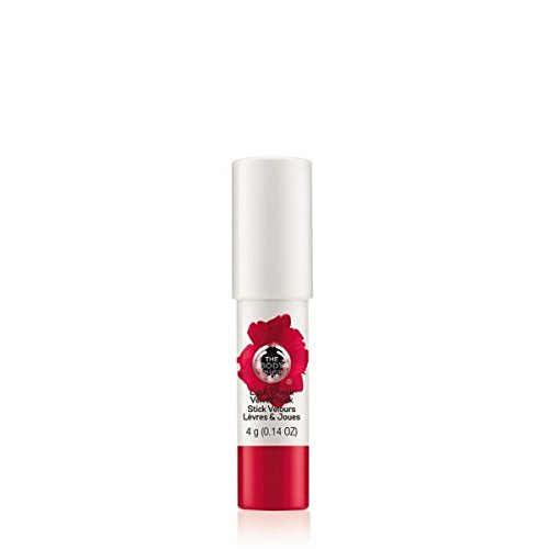 The Body Shop Lip & Cheek Velvet Stick, Shade 40 Red, 0.14 Ounce