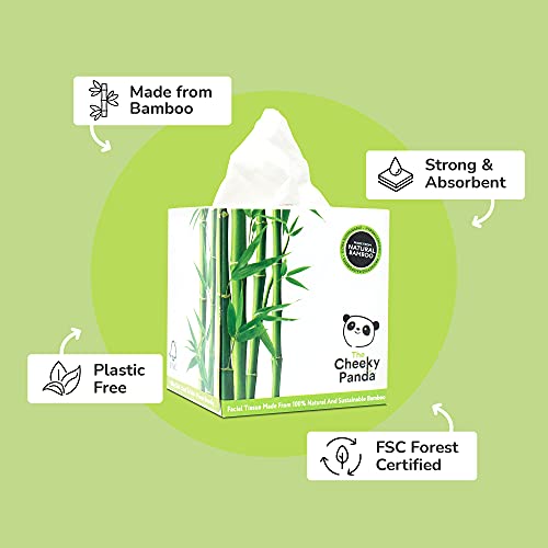 The Cheeky Panda – Bamboo Facial Tissues | Bulk Box of 12 Packs (56 Tissues p...