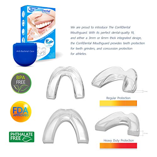 The ConfiDental - Pack of 5 Moldable Mouth Guard for Teeth Grinding Clenching...