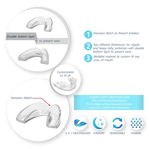 The ConfiDental - Pack of 5 Moldable Mouth Guard for Teeth Grinding Clenching...