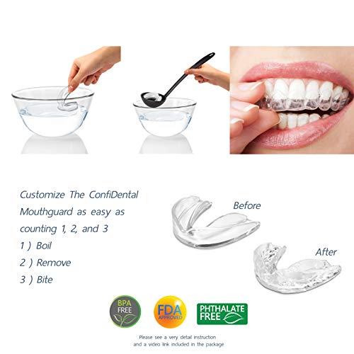 The ConfiDental - Pack of 5 Moldable Mouth Guard for Teeth Grinding Clenching...