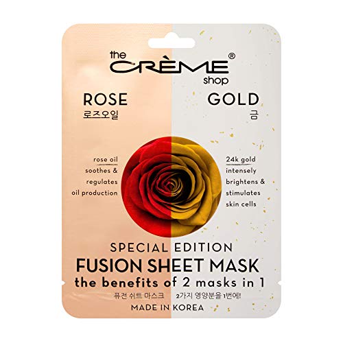 The Crème Shop Korean Skincare | Rose & Gold Fusion Face Sheet mask 5 Pack