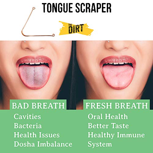 The Dirt Tongue Scraper | Flexible Dental Tongue Scraper to Banish Bad Breath...