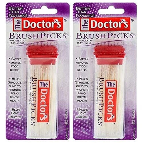 The Doctor's Brushpicks, Interdental Toothpicks, 120-picks Per Pack, Pack of 2