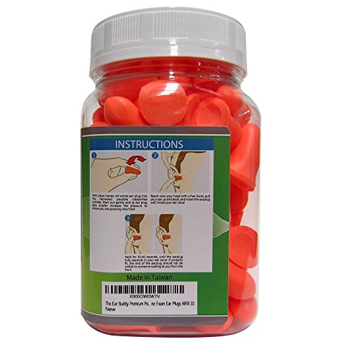 The Ear Buddy Premium Soft Foam Ear Plugs, Noise Cancelling Earplugs for Slee...