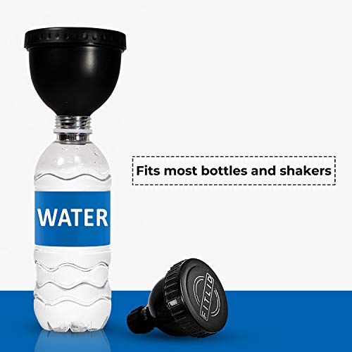 Small & Large 2-Pack Portable Protein Supplement Funnels, Great for Pre-worko...