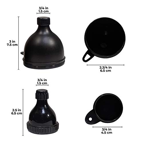 Small & Large 2-Pack Portable Protein Supplement Funnels, Great for Pre-worko...