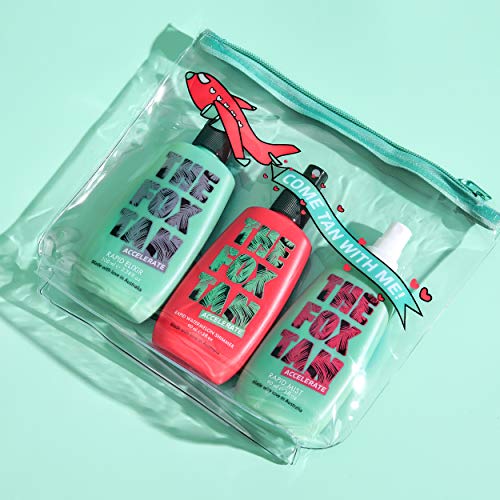 The Fox Tan Jet Setter Pack | Natural Tanning Lotion & Accelerator | Dark, Fl...