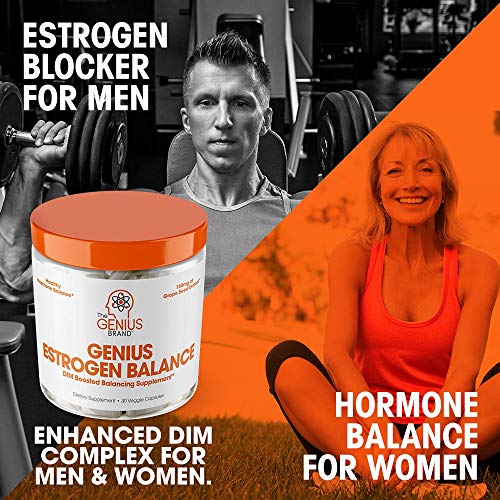 Genius Estrogen Balance – DIM Supplement w/Grape Seed Extract, Dual Estrogen ...