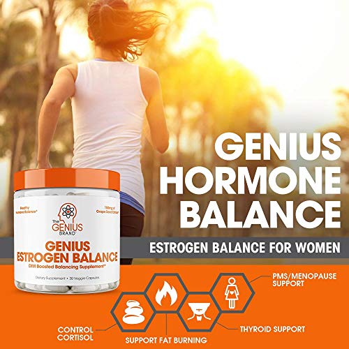 Genius Estrogen Balance – DIM Supplement w/Grape Seed Extract, Dual Estrogen ...