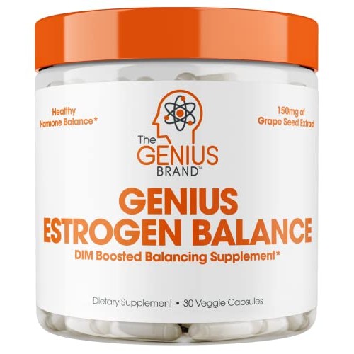 Genius Estrogen Balance – DIM Supplement w/Grape Seed Extract, Dual Estrogen ...