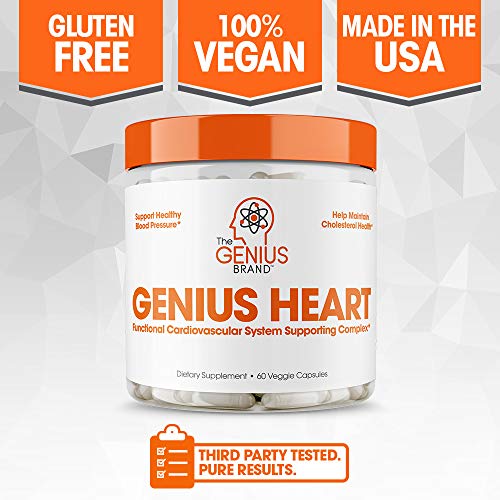 Genius Heart & Cardiovascular Health Supplement – Cholesterol Lowering Vein &...