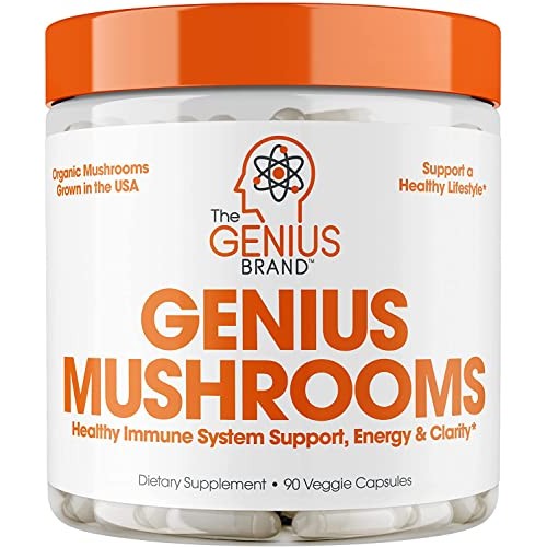 Genius Mushroom – Lions Mane, Cordyceps and Reishi – Immune System Booster & ...