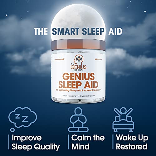 Genius Sleep AID – Smart Sleeping Pills & Adrenal Fatigue Supplement - Relaxa...