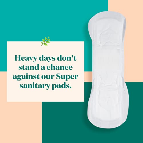 The Honey Pot Company Clean Cotton Super Absorbency Pads (16 Count), Herbal-I...