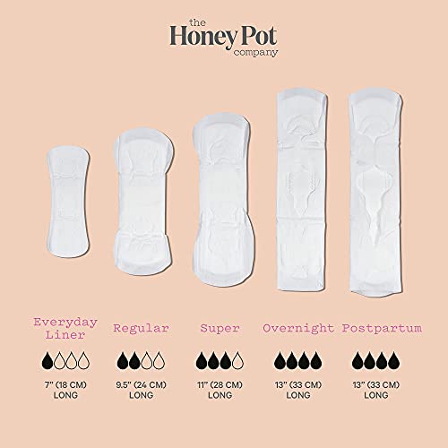 The Honey Pot Company Clean Cotton Super Absorbency Pads (16 Count), Herbal-I...