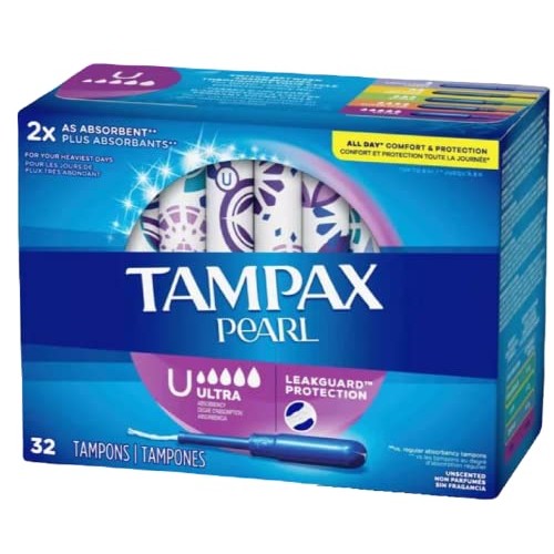 Tampax Pearl Tampons Bundle: Super/Super Plus/ Ultra Absorbency Multipack/ Va...