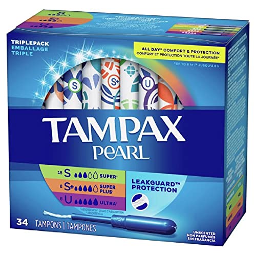 Tampax Pearl Tampons Bundle: Super/Super Plus/ Ultra Absorbency Multipack/ Va...