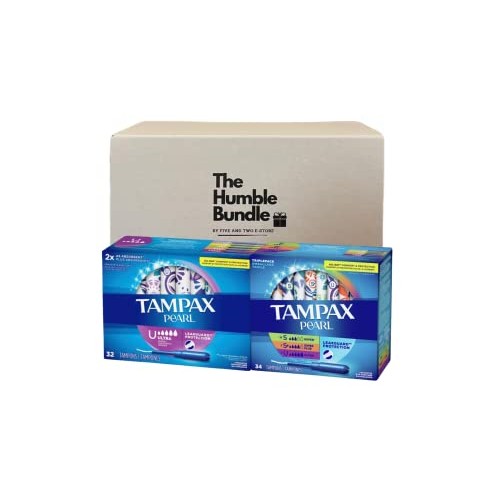 Tampax Pearl Tampons Bundle: Super/Super Plus/ Ultra Absorbency Multipack/ Va...