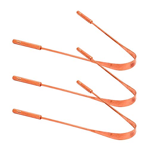 The Legend Pack of 3 Ayurveda Heavenly Copper Tongue Cleaner or Scraper | Met...