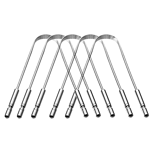 The Legend Stainless Steel Tongue Scrapers-Metal U Shaped Tongue Scraper for ...