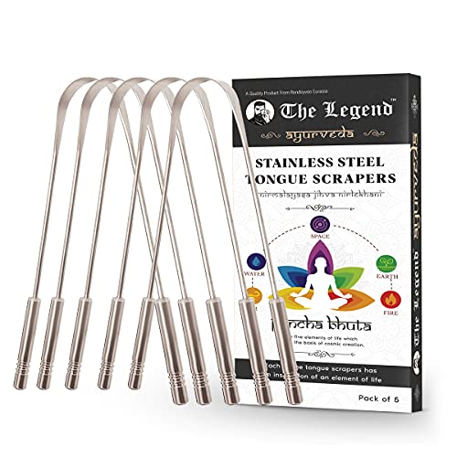 The Legend Stainless Steel Tongue Scrapers-Metal U Shaped Tongue Scraper for ...