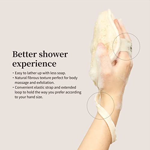 The Loofah Shop Shower Loofah Sponge, Body Exfoliator Scrubber ,Exfoliating B...