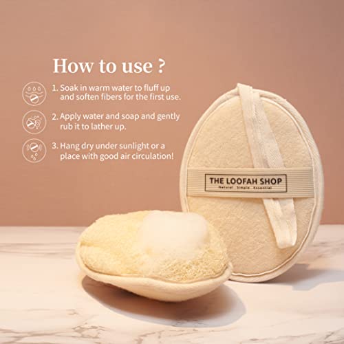 The Loofah Shop Shower Loofah Sponge, Body Exfoliator Scrubber ,Exfoliating B...