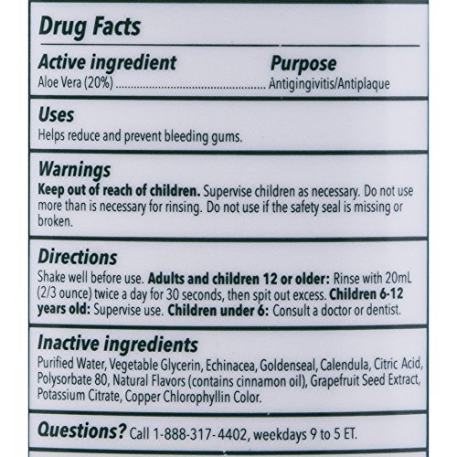 The Natural Dentist Healthy Gums Mouth Wash, Peppermint Twist Flavor, 16.9 Ou...