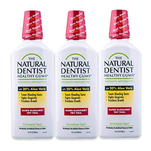 The Natural Dentist Healthy Gums Mouth Wash, Peppermint Twist Flavor, 16.9 Ou...