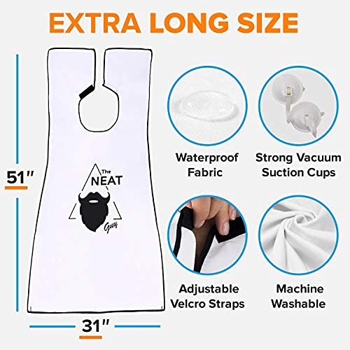 The Neat Guy Beard Bib Apron for Men - Bib for Mess-Free Shaving, What You Ne...