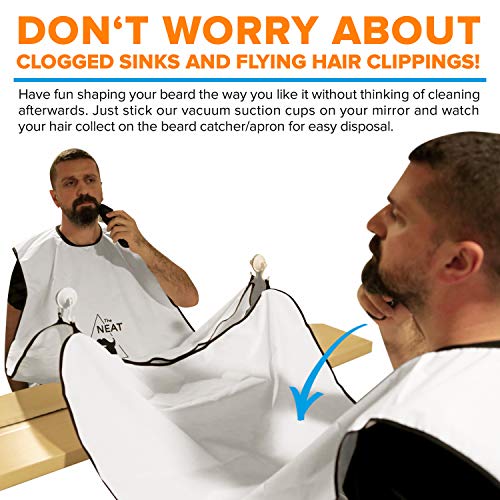 The Neat Guy Beard Bib Apron for Men - Bib for Mess-Free Shaving, What You Ne...