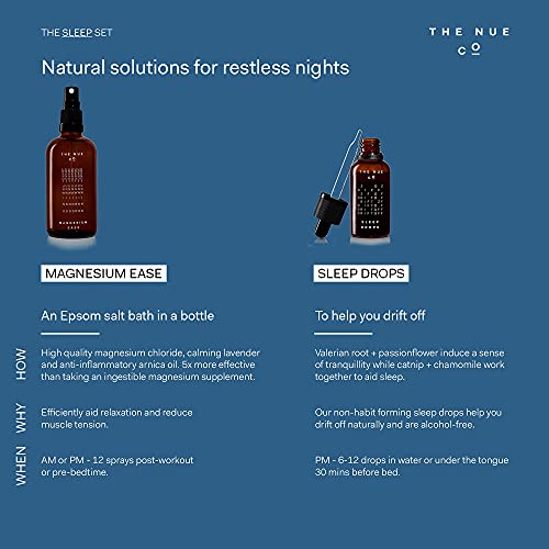 The Nue Co. - Magnesium Ease - Skin Spray for Muscle Pain & Tension Relief wi...