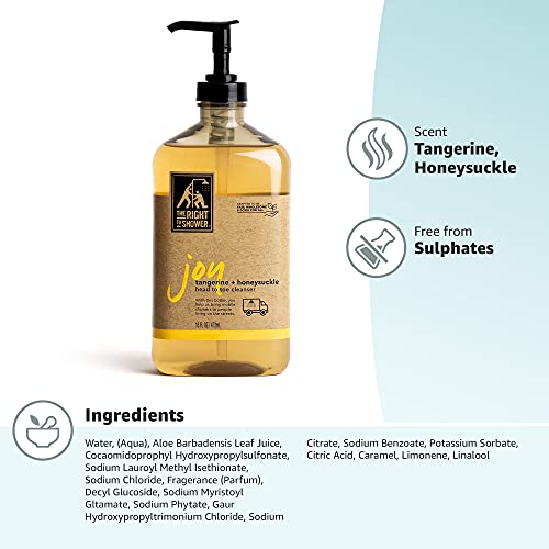The Right to Shower JOY BODY WASH + tangerine & honeysuckle, 16 Ounce